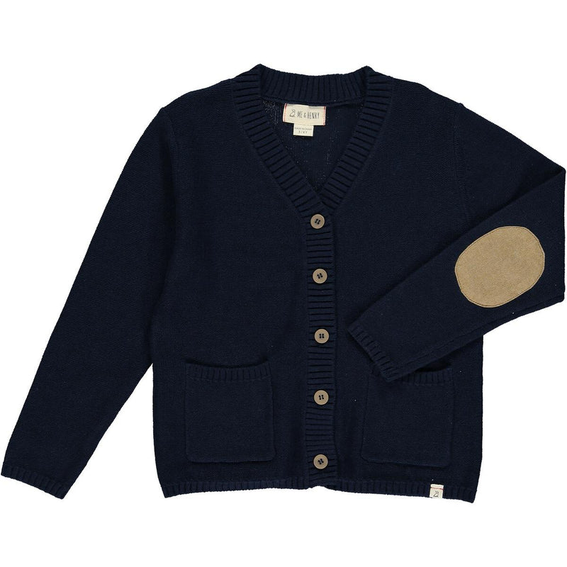 Navy Patch Cardigan