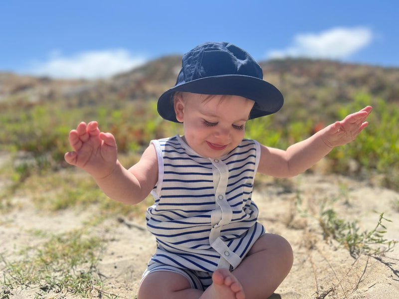 Navy Stripe Playsuit