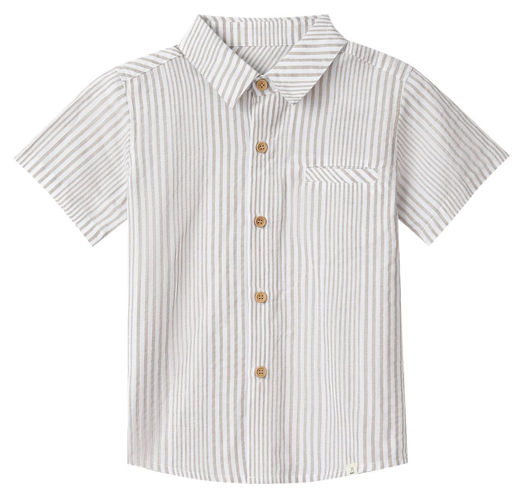 Cream Stripe Button Up