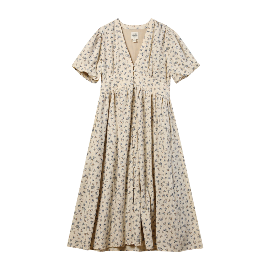 Oatmeal Floral Dress
