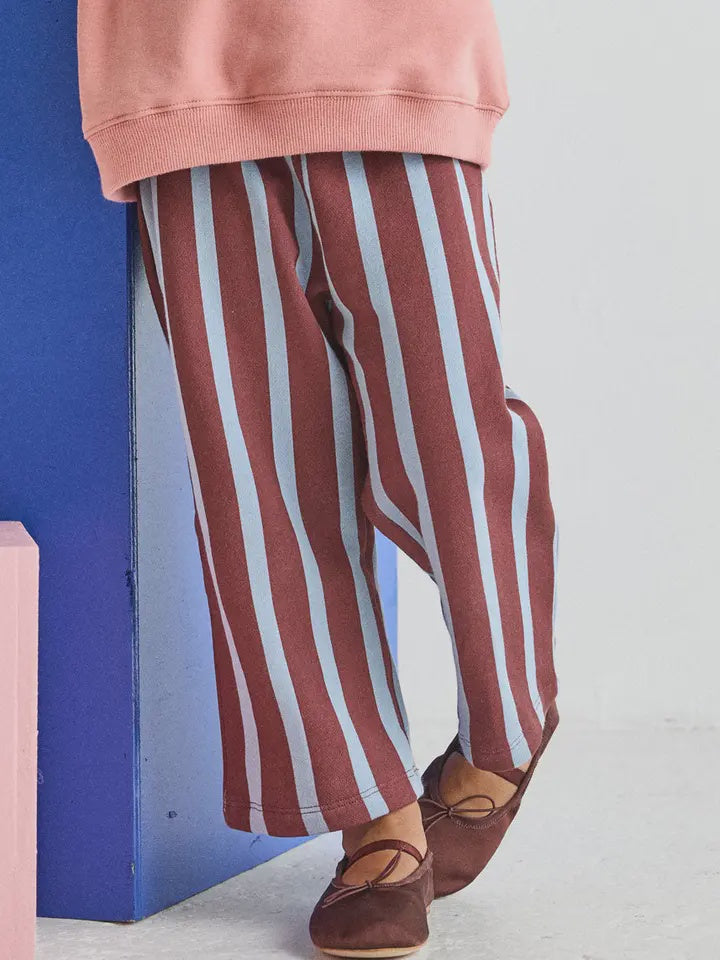 Burgundy/Blue Stripe Pant