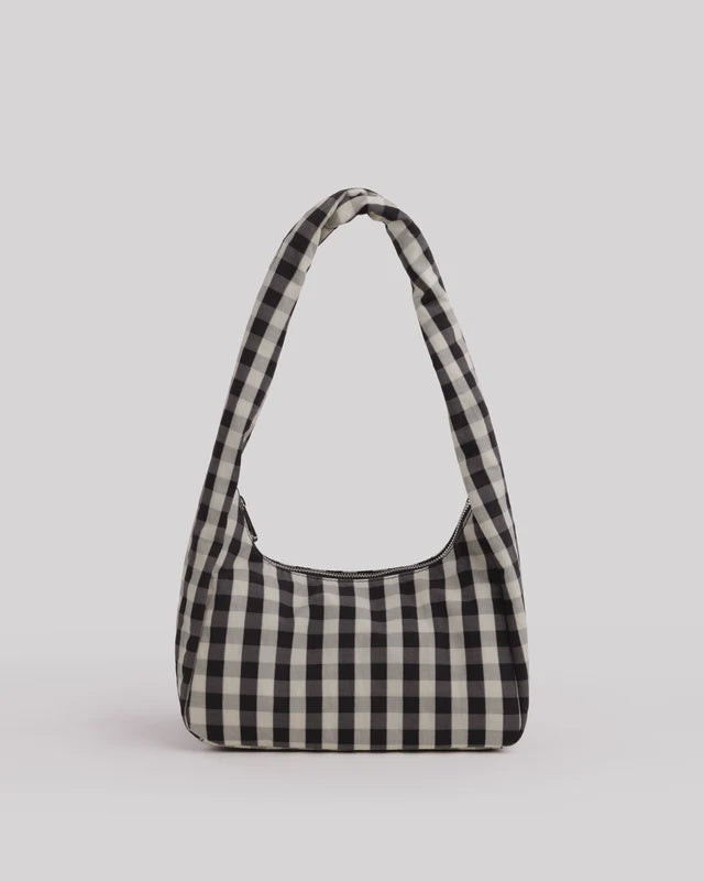 Blk &amp; Cream Gingham Small Meringue Bag
