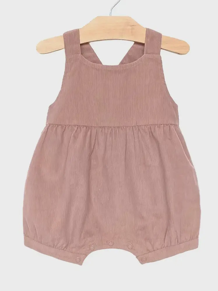 Mauve Cord Shortie Romper