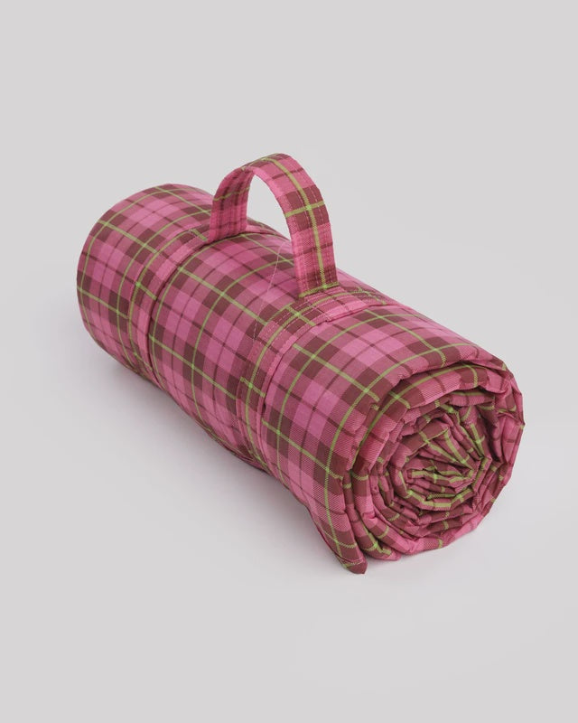 Pink Tartan Picnic Blanket