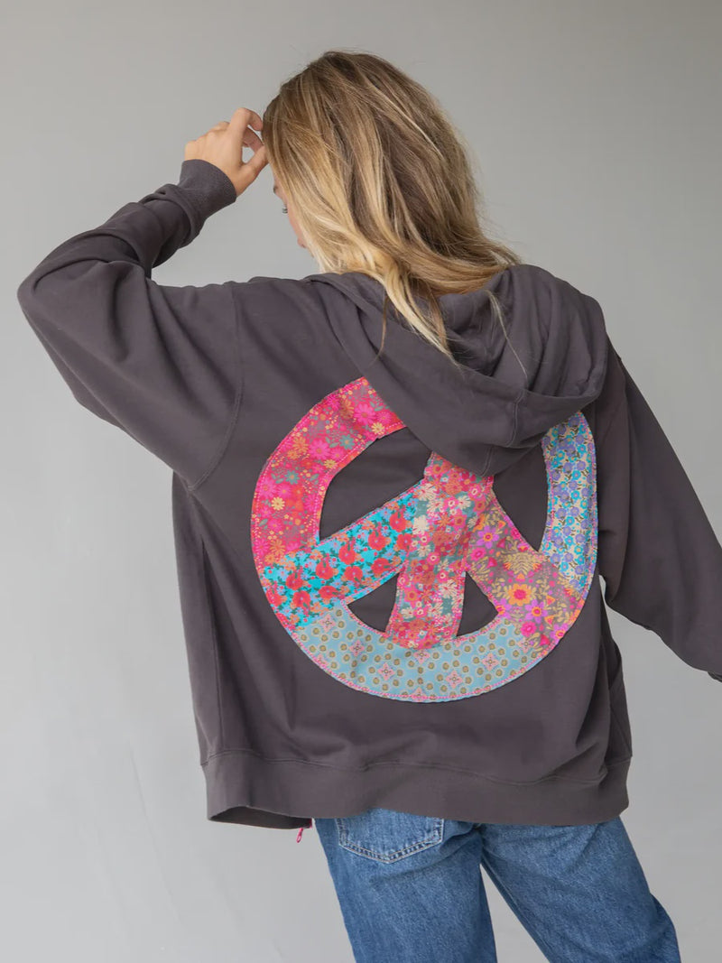 Peace Applique Hoodie