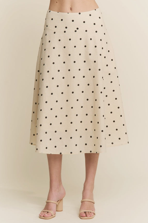 Polka Dot A-Line Skirt