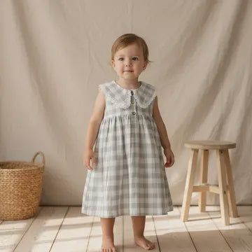 Sage Checks Dress