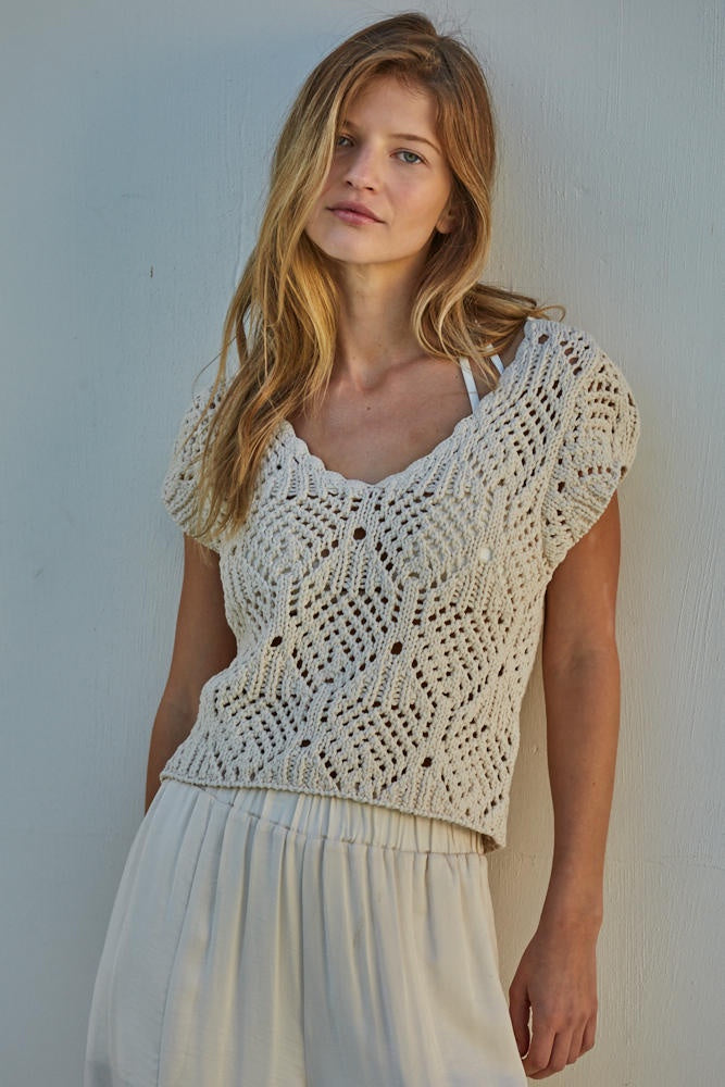 Kendra Crochet Top