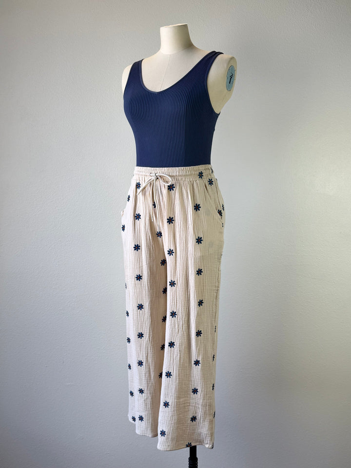 Blue Flower Pant