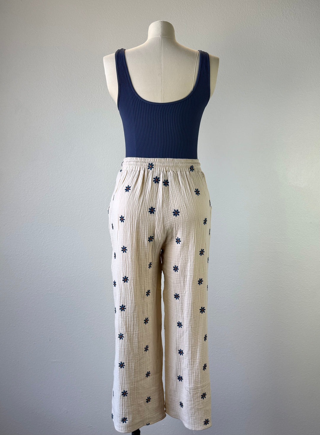 Blue Flower Pant