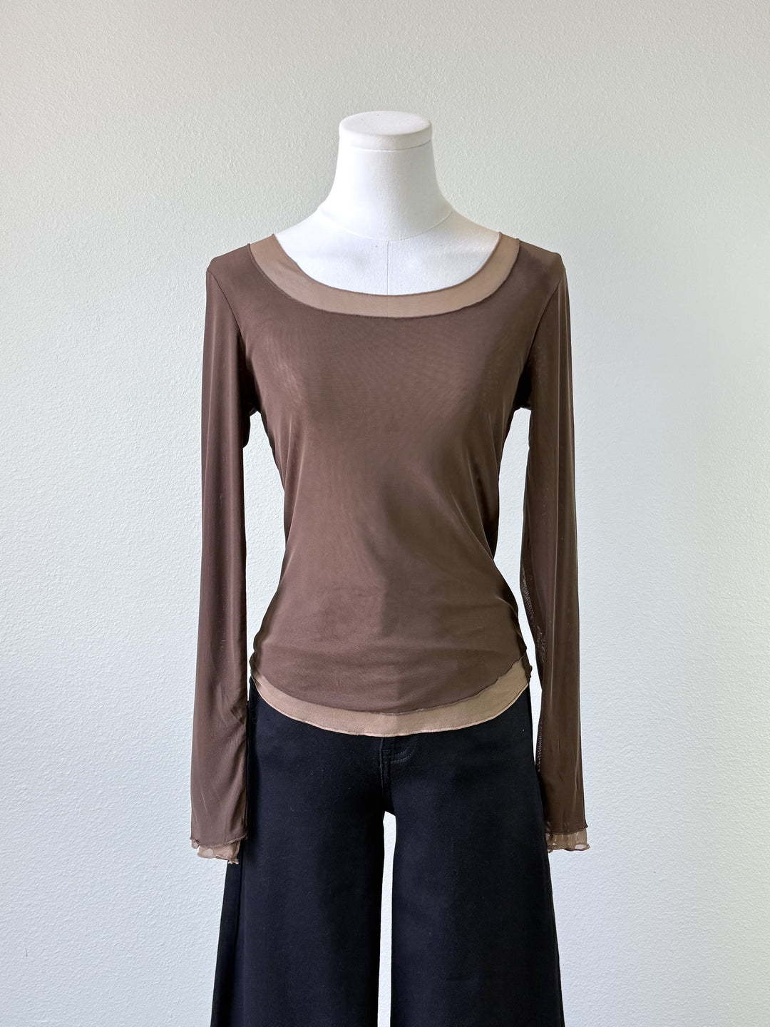 Carmine Mesh Top