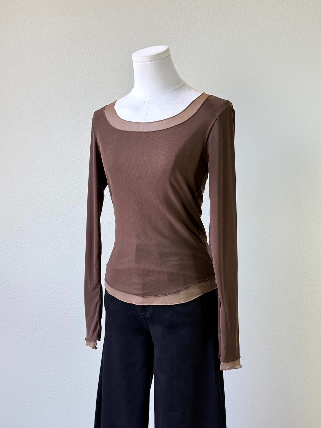 Carmine Mesh Top