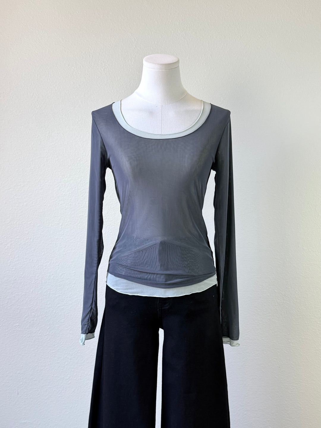 Carmine Mesh Top