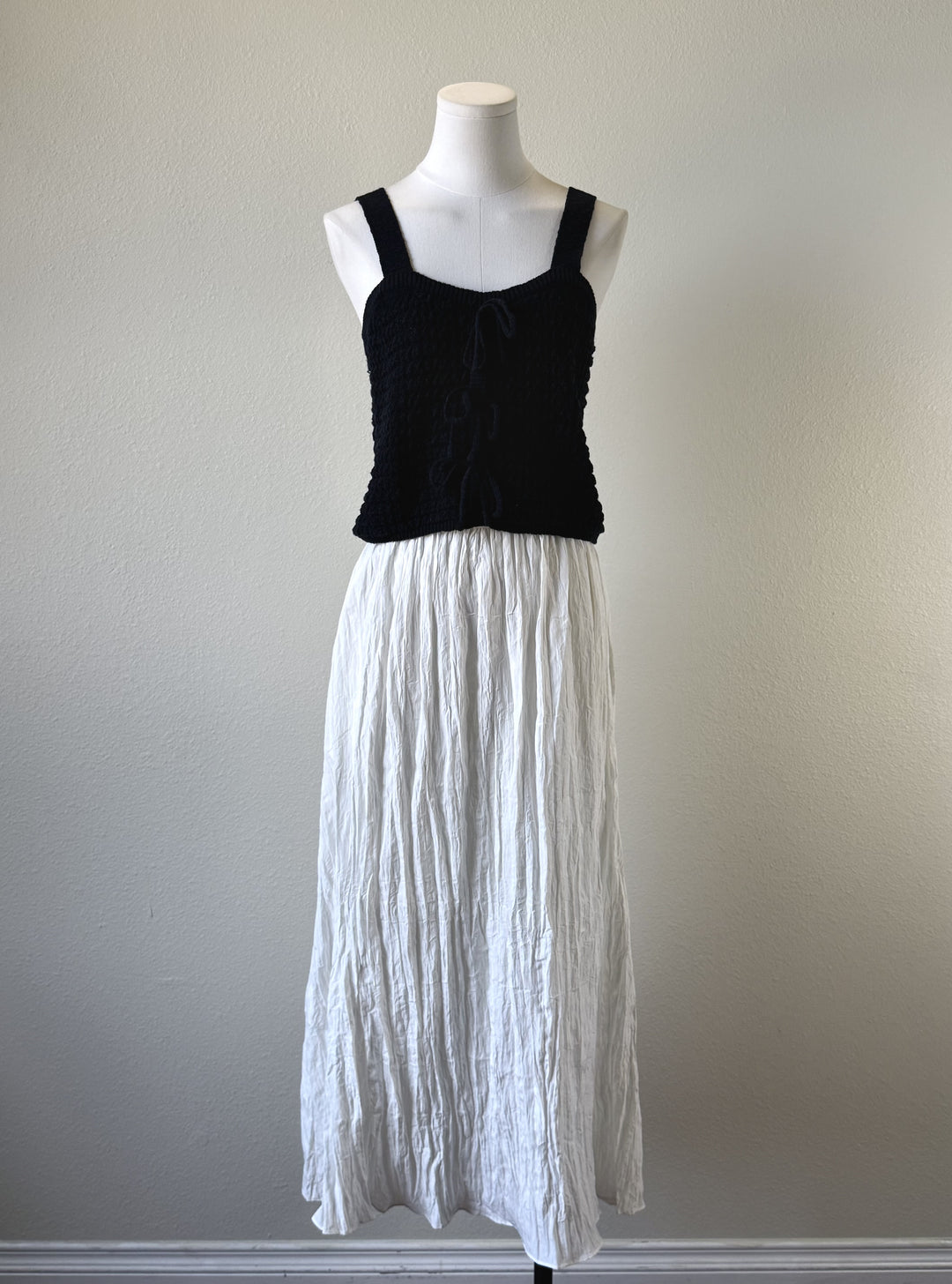 Crinkle Midi Skirt