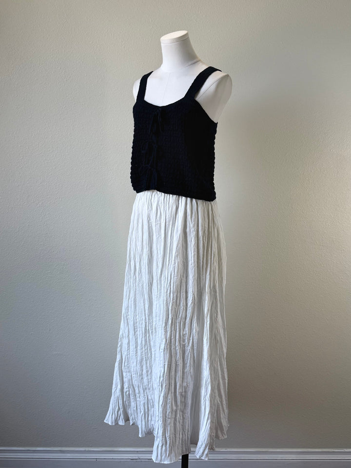 Crinkle Midi Skirt
