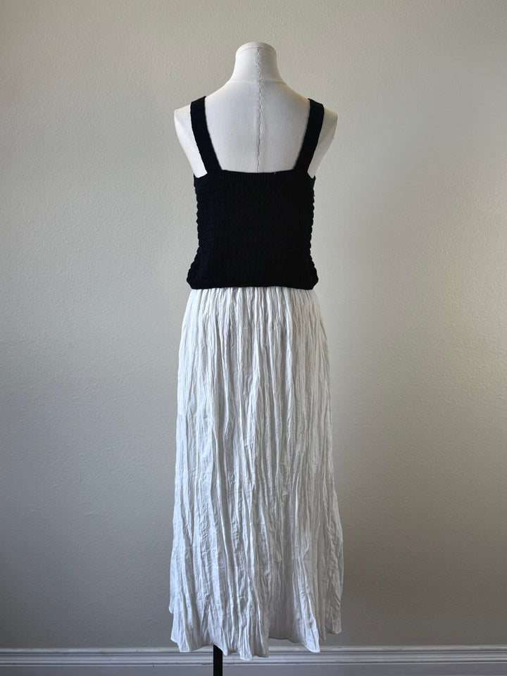 Crinkle Midi Skirt