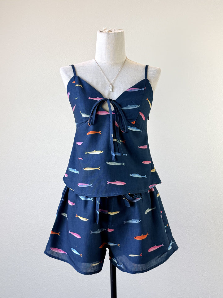 Fish Print Top