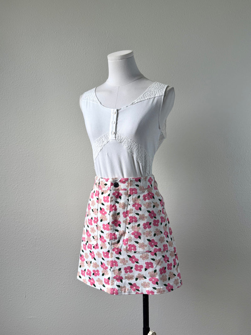 Floral Mini Skirt