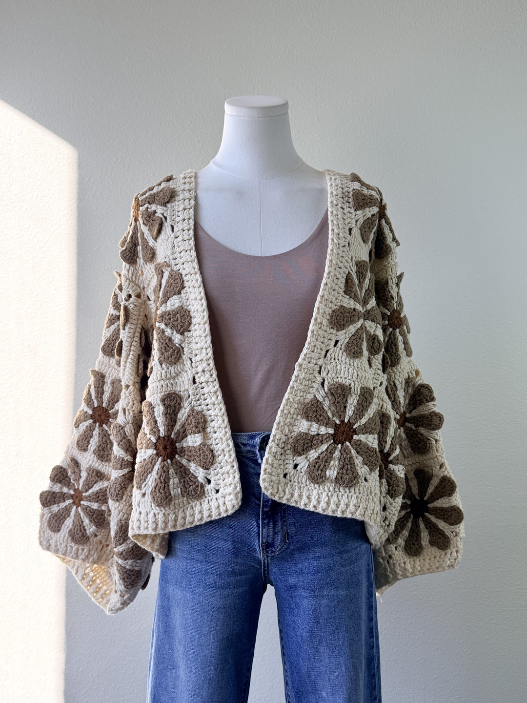 Flower Squares Cardigan