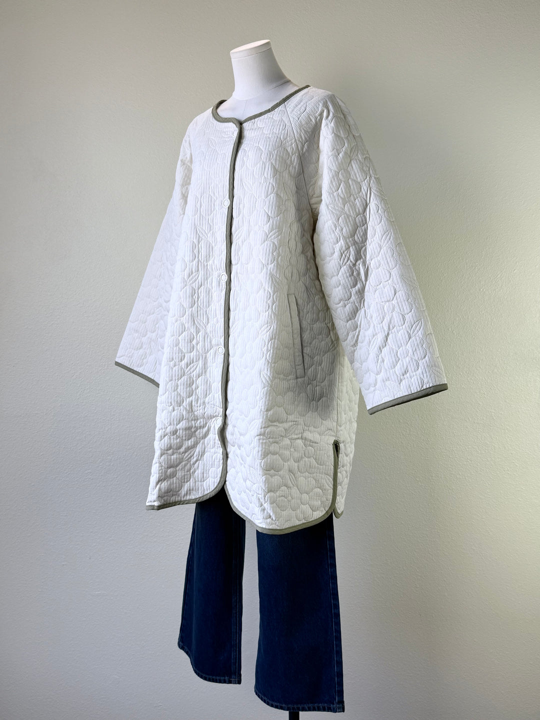 Flower Quilted Coat