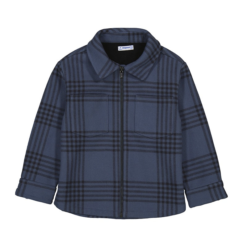 Navy Plaid Shacket
