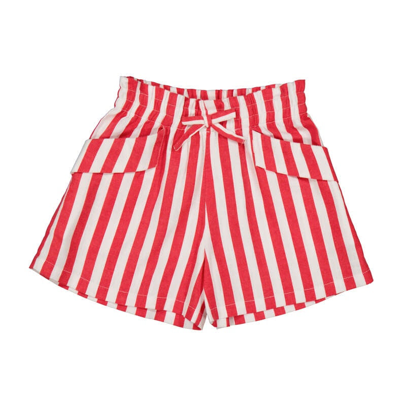 Red Stripe Girls Shorts