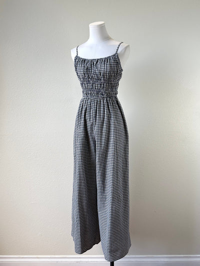 Gingham Wide Leg Jumpsuit