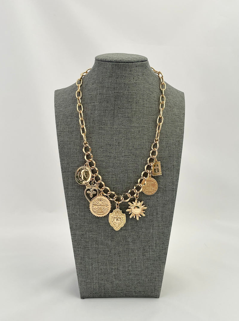 Gold Symbol Charm Necklace