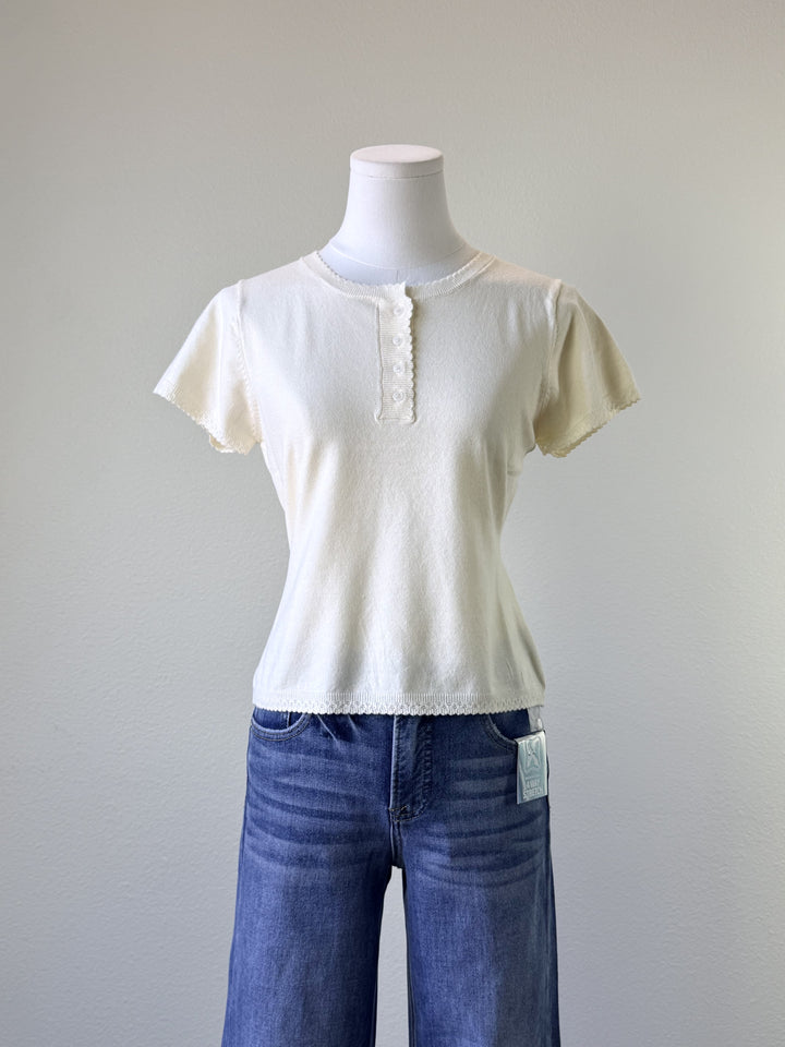Knit Scallop Top