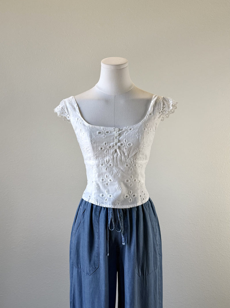 Leanne Eyelet Top