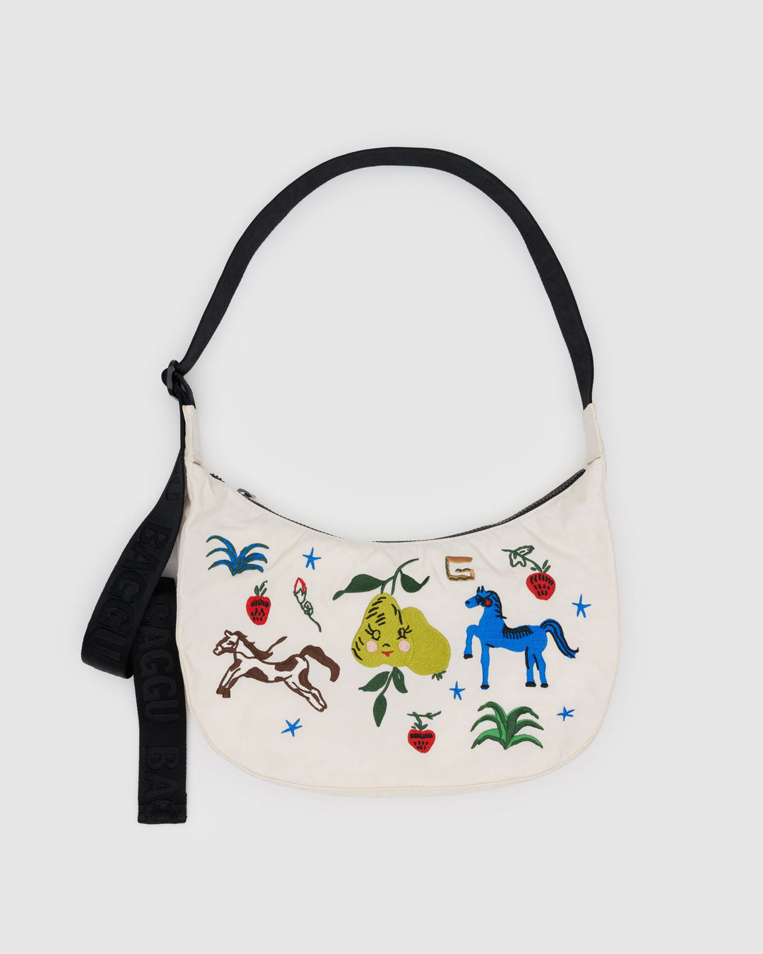 Embroidered Painted Prairie Med Crescent