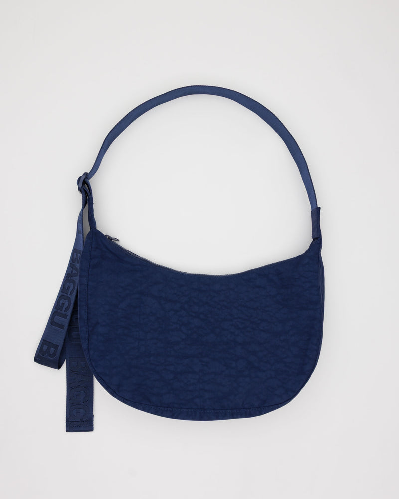 Navy Medium Crescent Bag