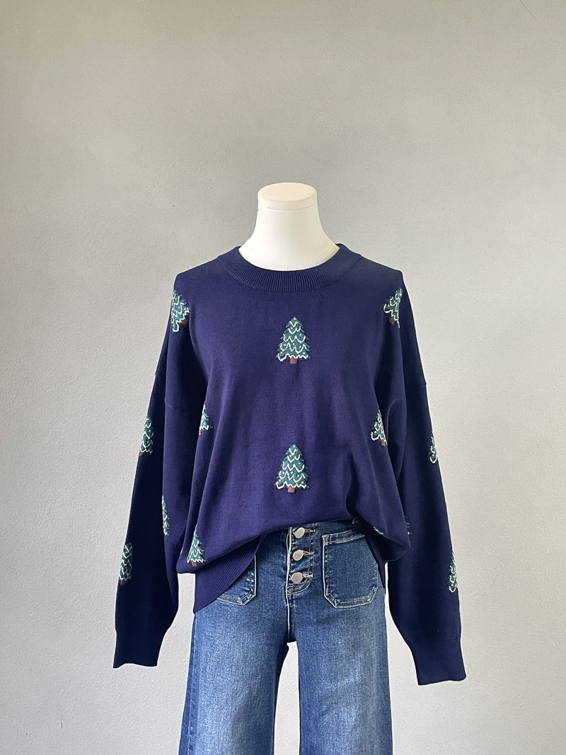 Navy Christmas Sweater