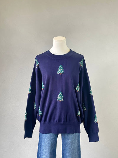 Navy Christmas Sweater