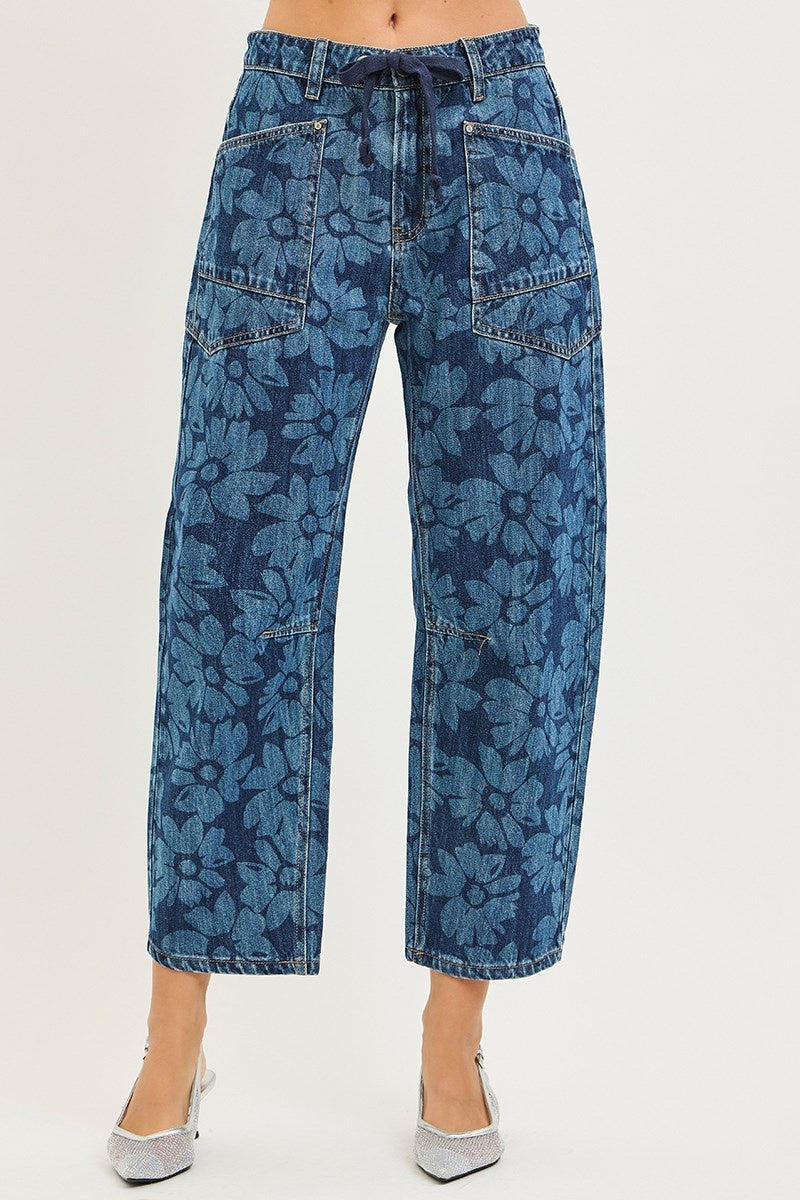 Amina Crop Barrel Jean
