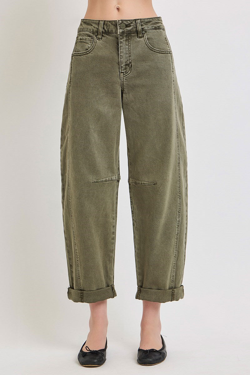 Cuffed Barrel Jeans