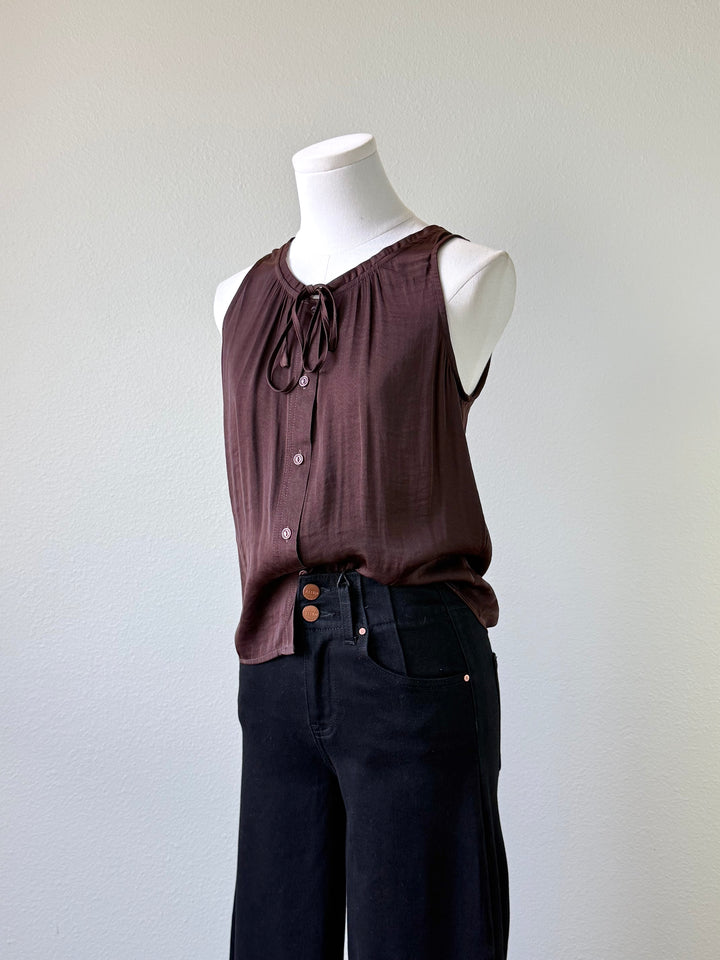 Sepia Button Tank