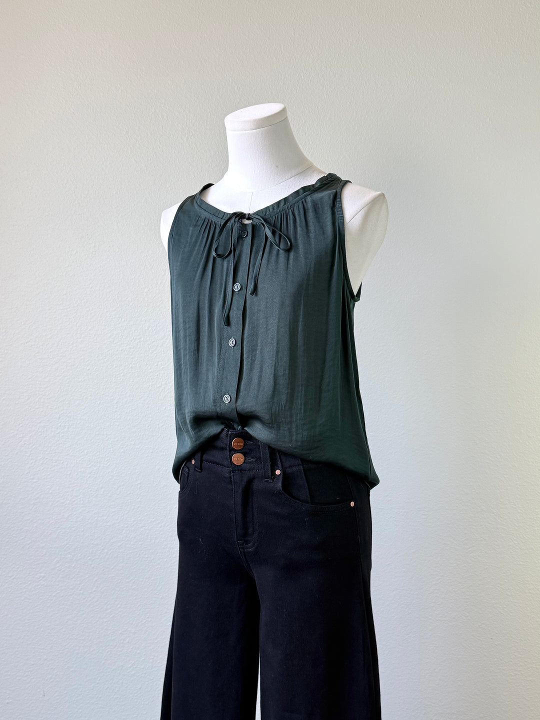 Sepia Button Tank