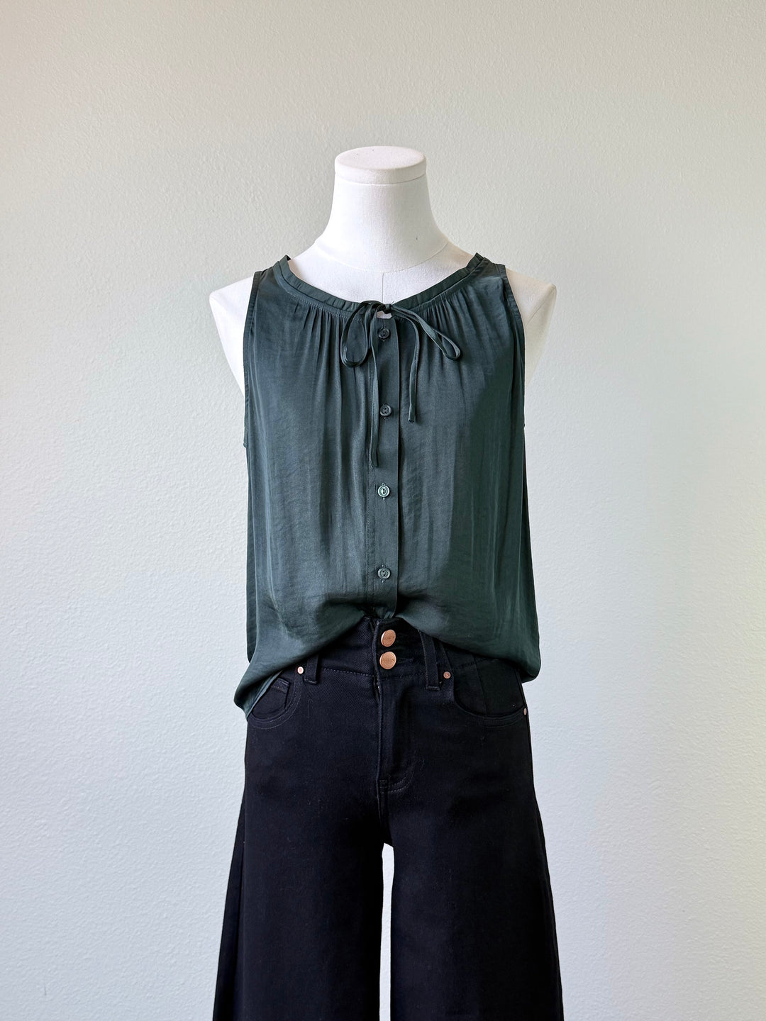 Sepia Button Tank