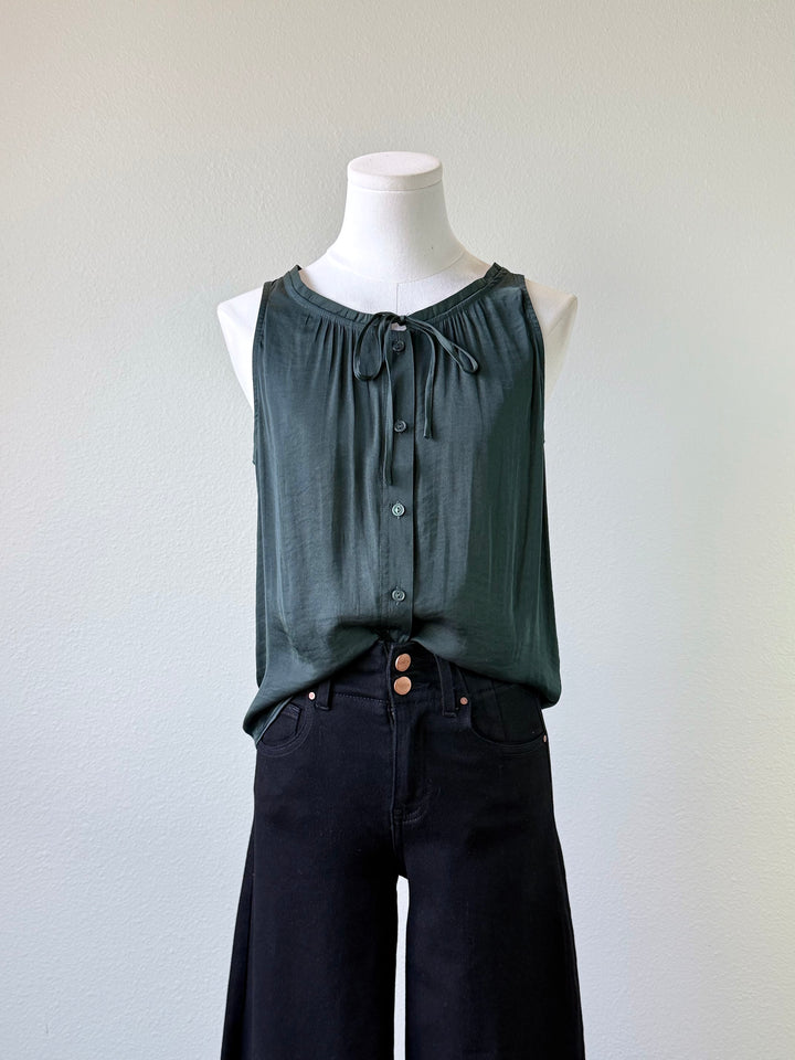 Sepia Button Tank