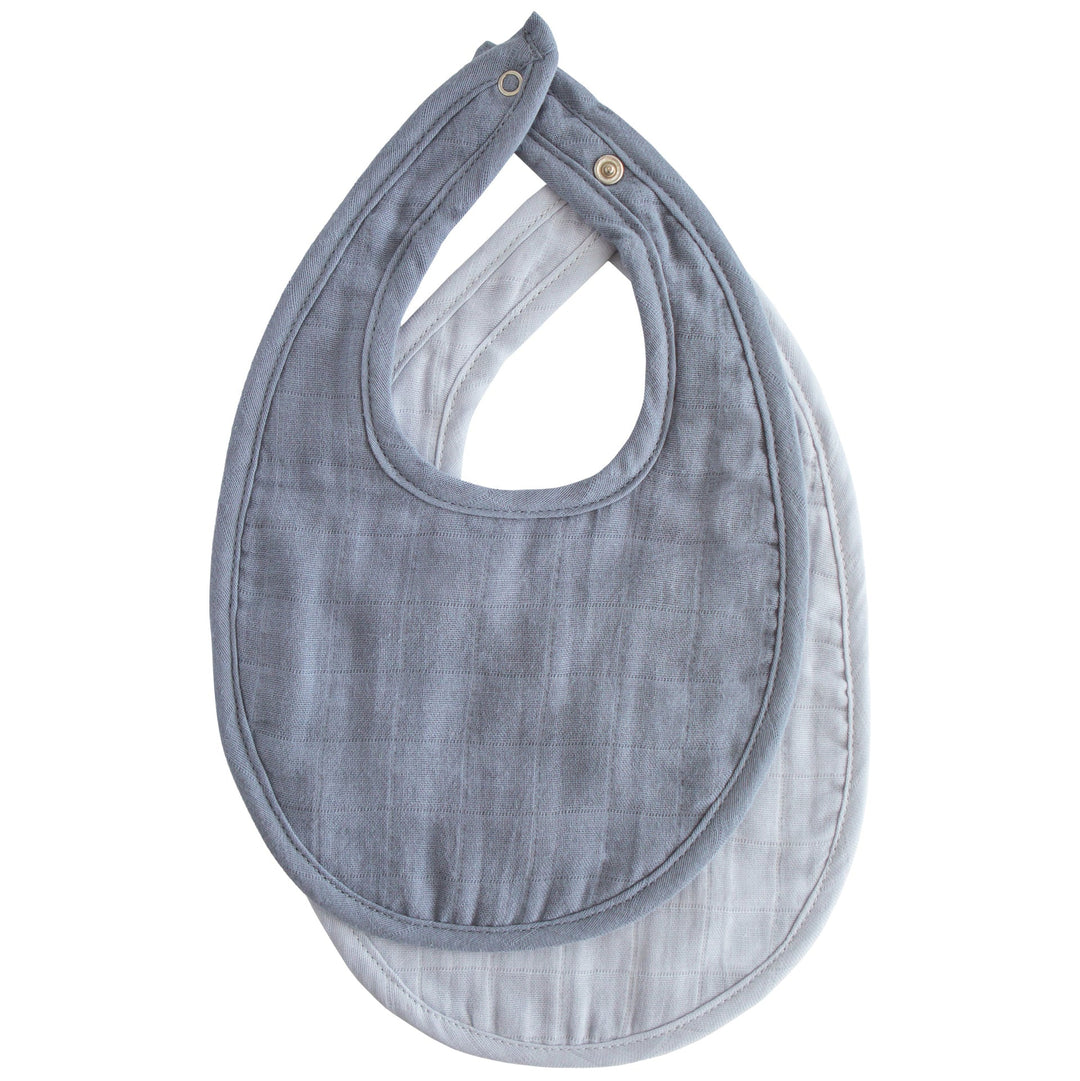 Blues Muslin Bib Set
