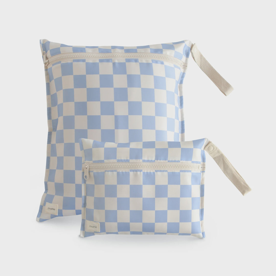 Blue Check Wet Bag