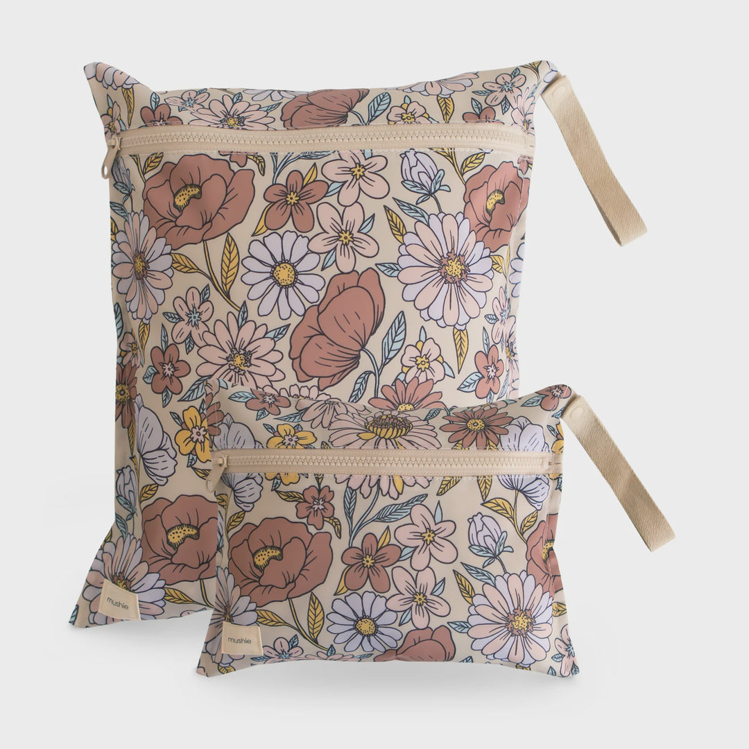 Retro Flowers Wet Bag