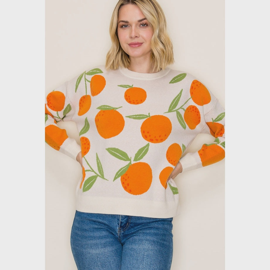 Redlands Orange Sweater