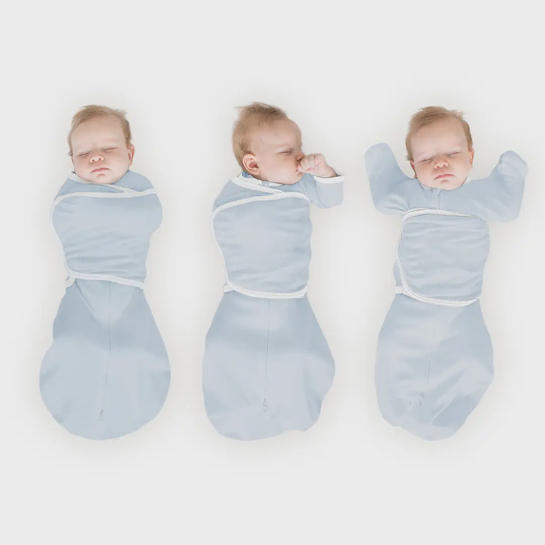 Soft Blue Organic Omni Swaddle Sack