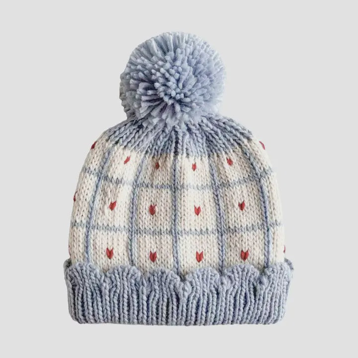Windowpane Heart Beanie