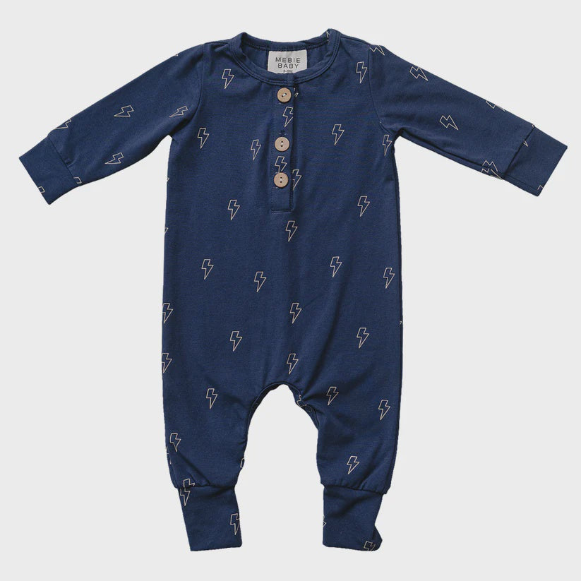 Lightening Bolt Button Romper