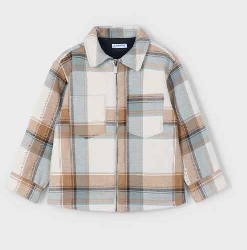 Tan Plaid Shacket