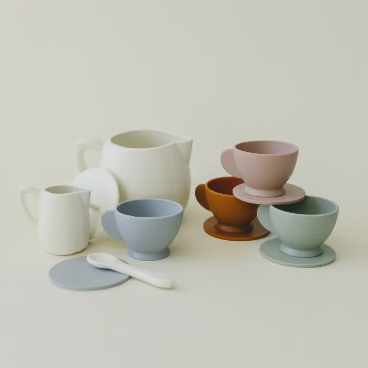 Cream Silicone Tea Set