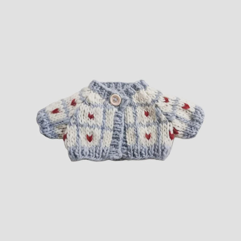 Plush Toy Windowpane Heart Sweater